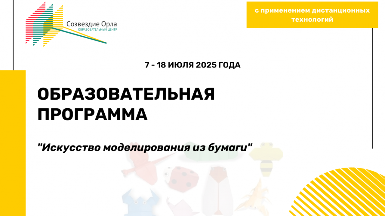 Образовательная программа «Искусство моделирования из бумаги»
