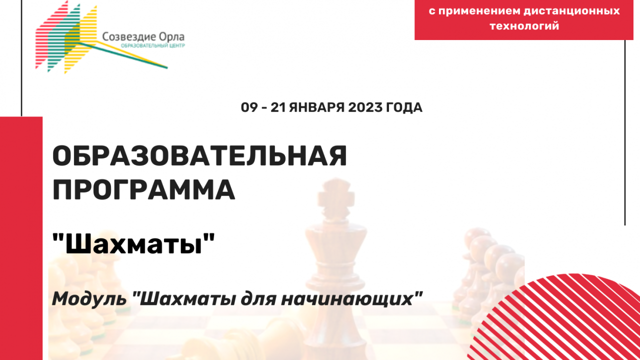 Образовательная программа «Шахматы. Модуль «Шахматы для начинающих»
