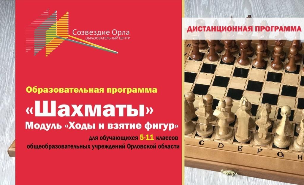 Образовательная программа(модуль спортивной подготовки) «Шахматы»(Модуль «Ходы и взятие фигур»)с применением дистанционных технологий