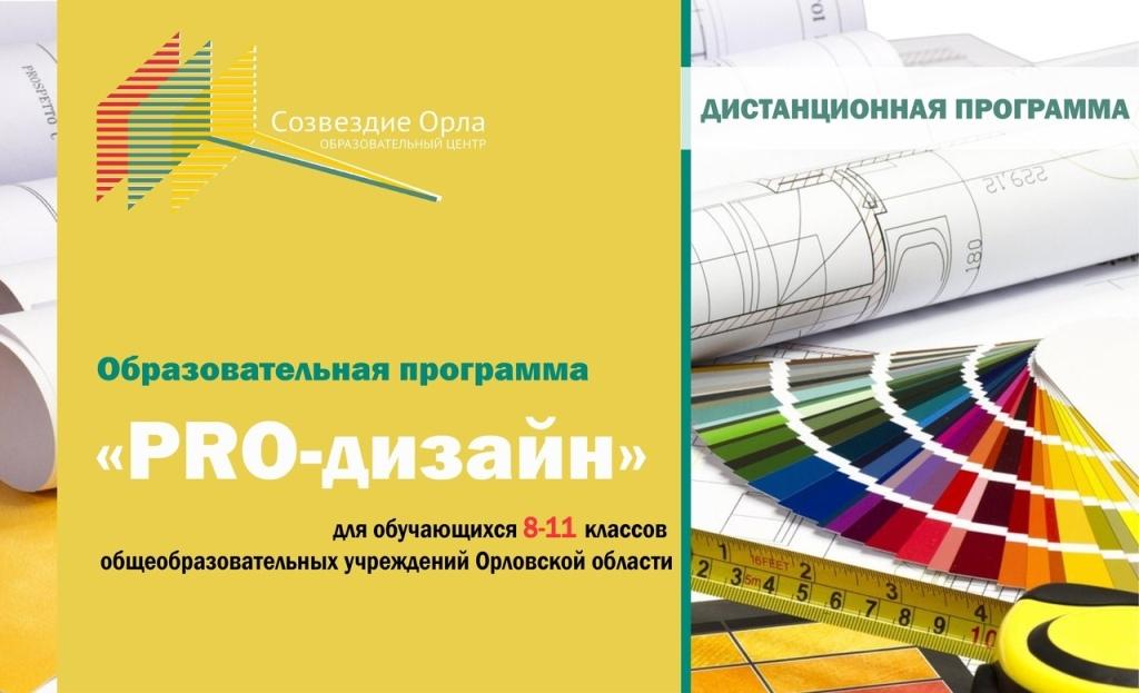 Образовательная программа«PRO - дизайн»с применением дистанционных технологий