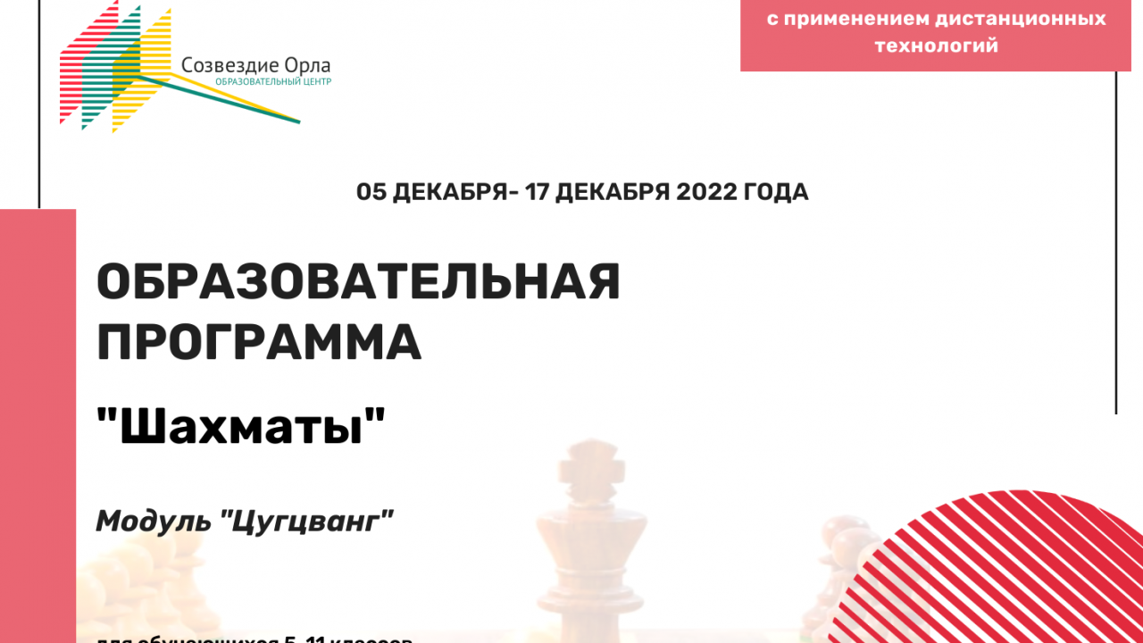 Образовательная программа «Шахматы. Модуль «Цугцванг»